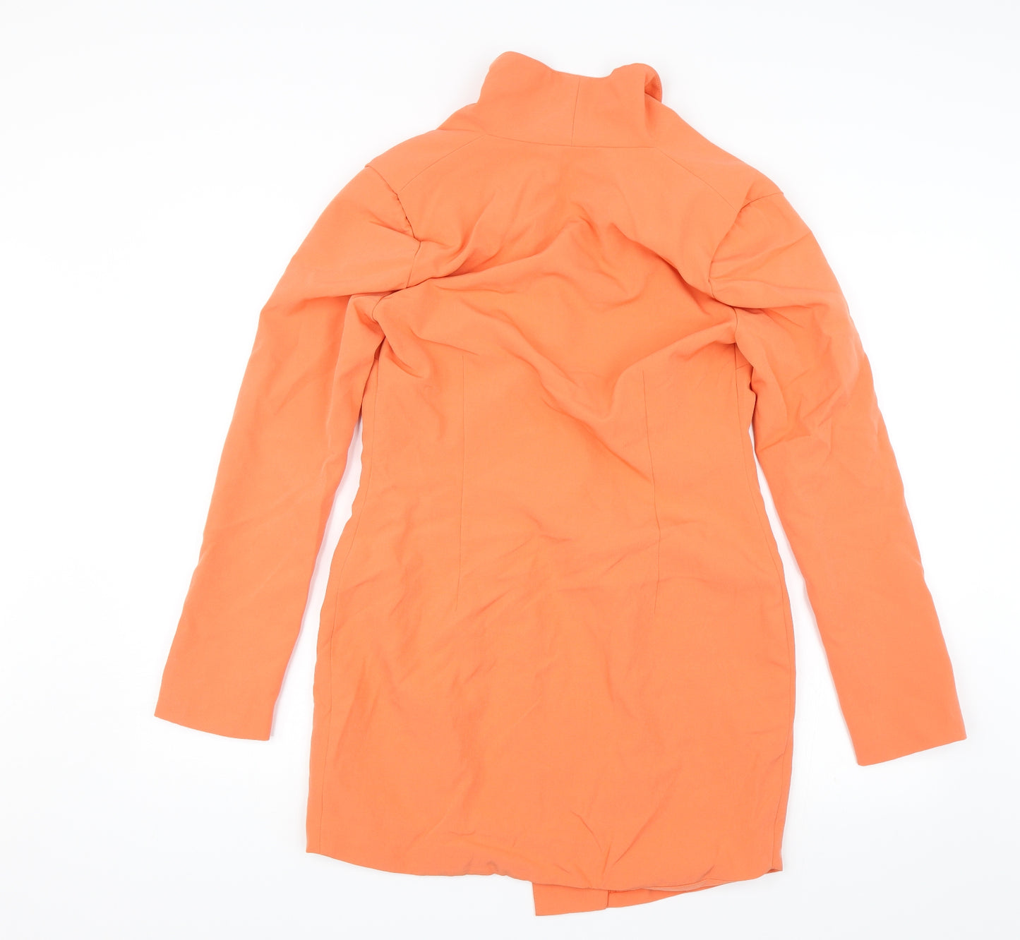 PRETTYLITTLETHING Womens Orange   Overcoat Blazer Size 10