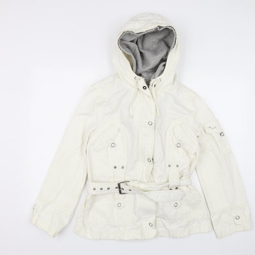Soya Womens White   Parka Jacket Size S