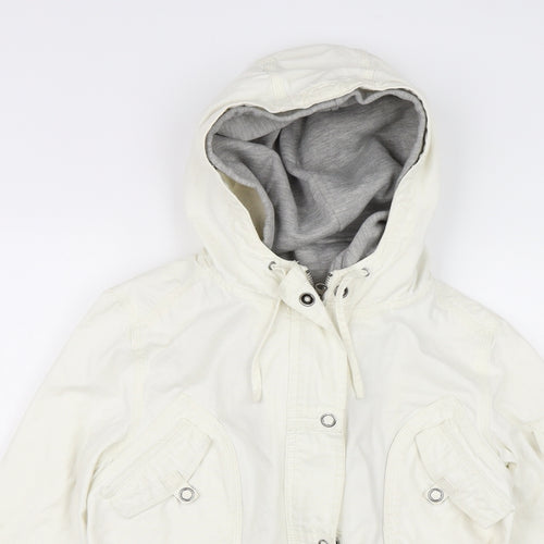 Soya Womens White   Parka Jacket Size S