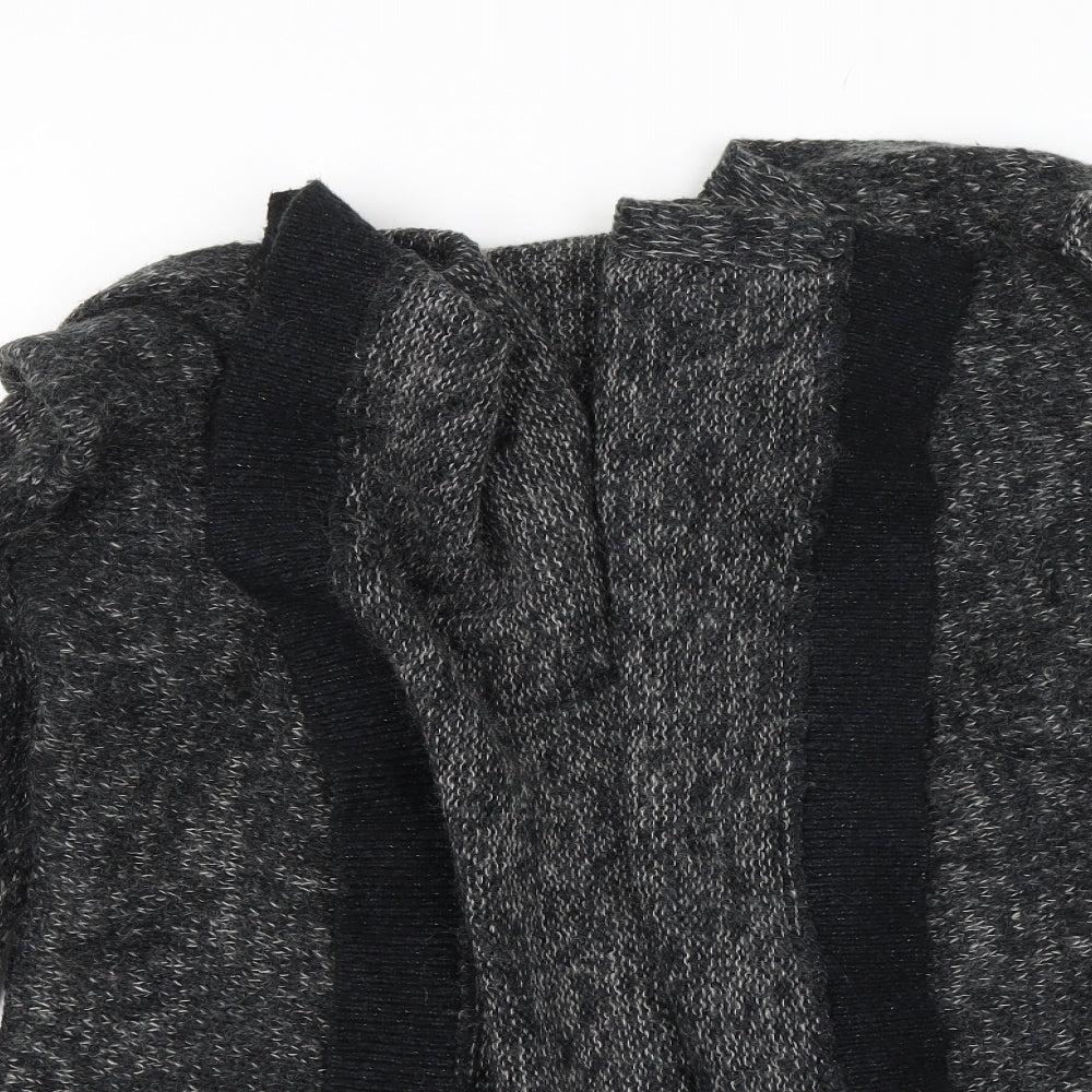 NICOLE FARHI Womens Black   Jacket Coatigan Size L