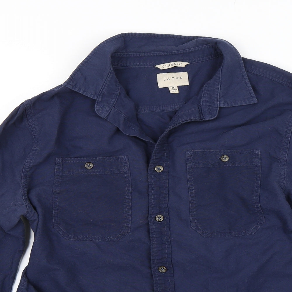 JACHS Womens Blue   Basic Button-Up Size M