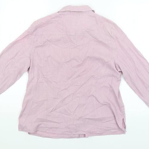 EWM Womens Pink   Basic Button-Up Size 16