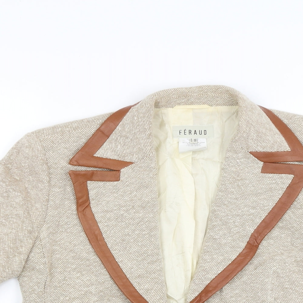 Feraud Womens Beige   Jacket  Size 14