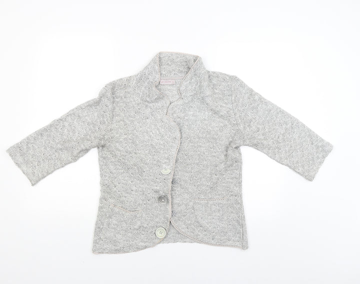 Per Una Womens Grey Cardigan Jumper Size M