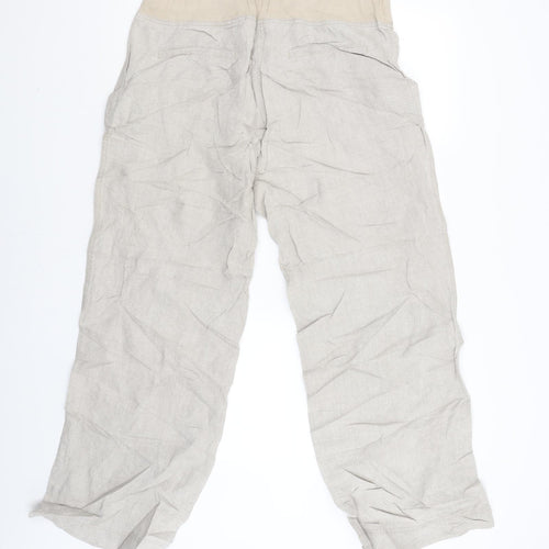 Marks and Spencer Womens Beige   Cargo Trousers Size 16 L28 in
