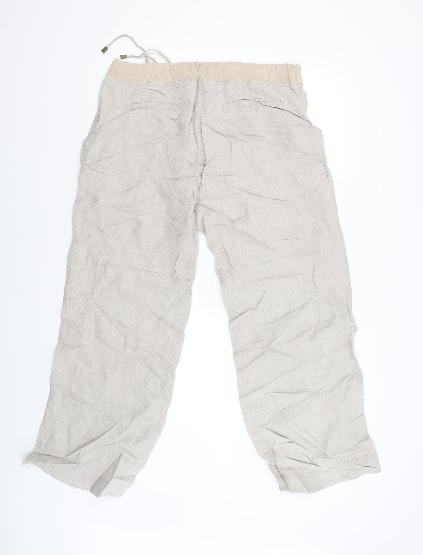 Marks and Spencer Womens Beige   Cargo Trousers Size 16 L28 in