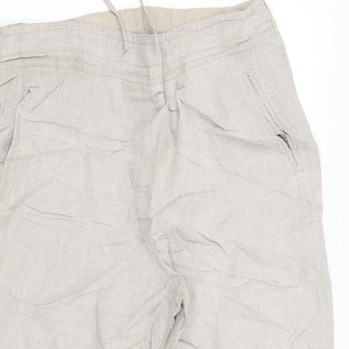 Marks and Spencer Womens Beige   Cargo Trousers Size 16 L28 in