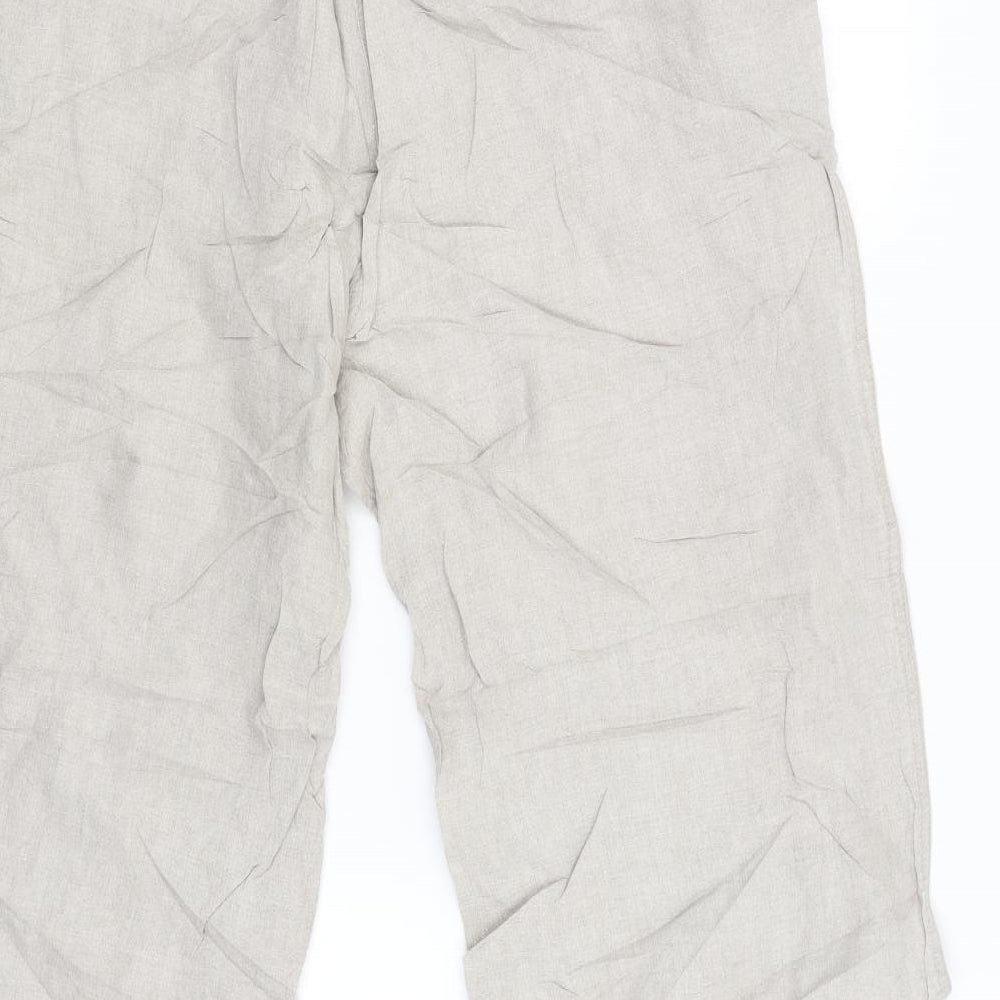 Marks and Spencer Womens Beige   Cargo Trousers Size 16 L28 in