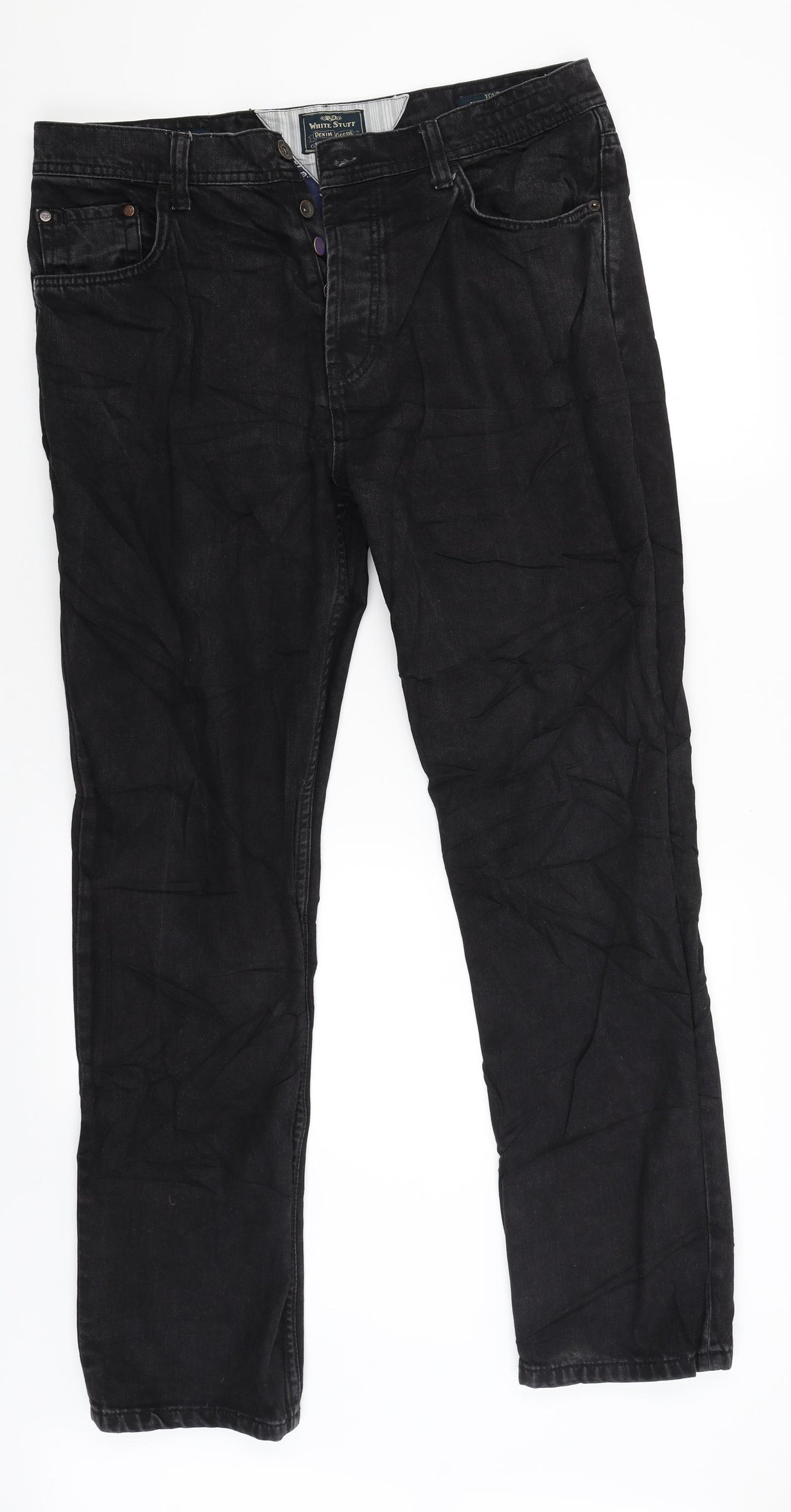 White Stuff Womens Black   Straight Jeans Size 34 L32 in