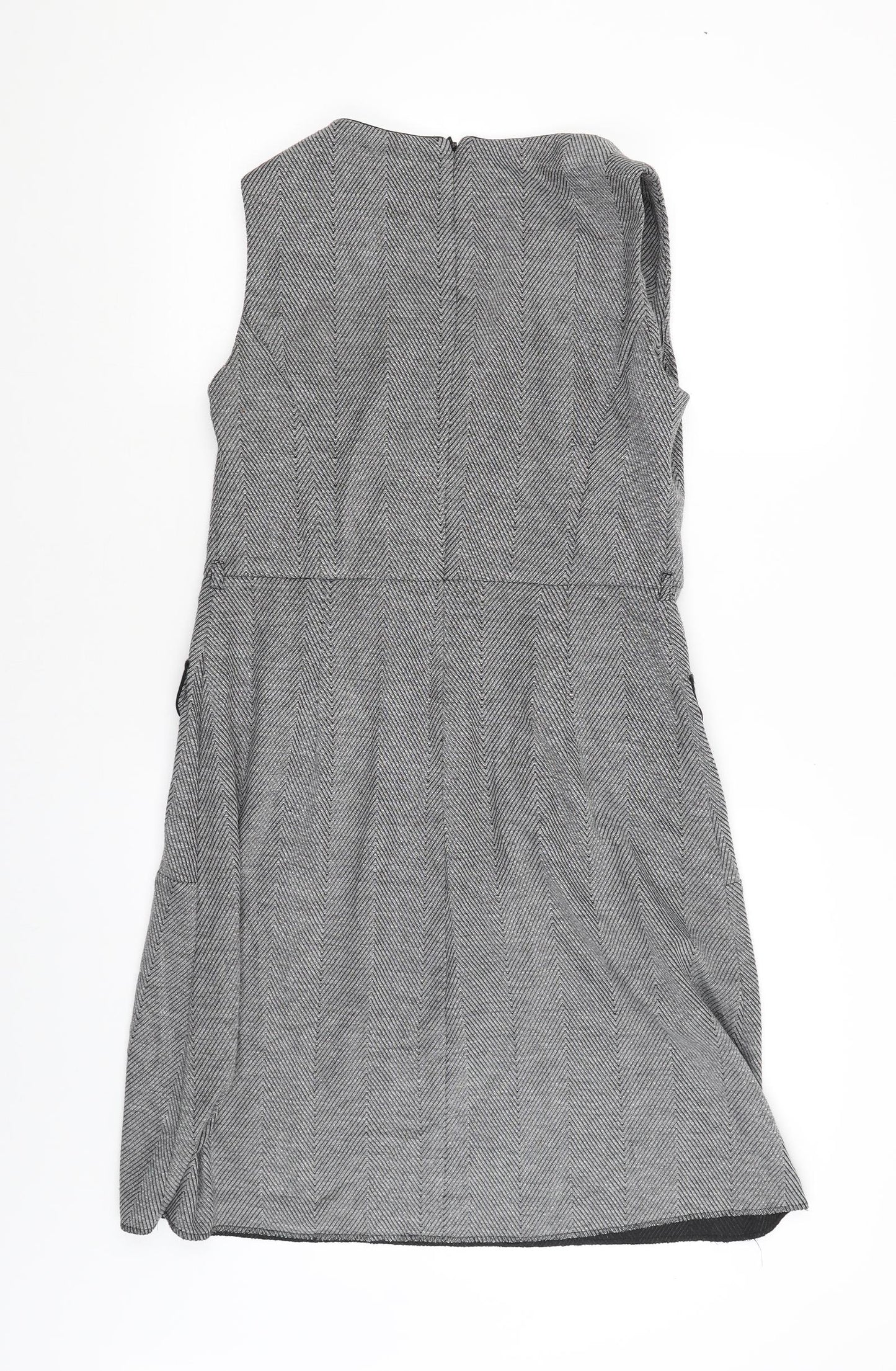 TU Womens Grey Striped  Tank Dress  Size 12