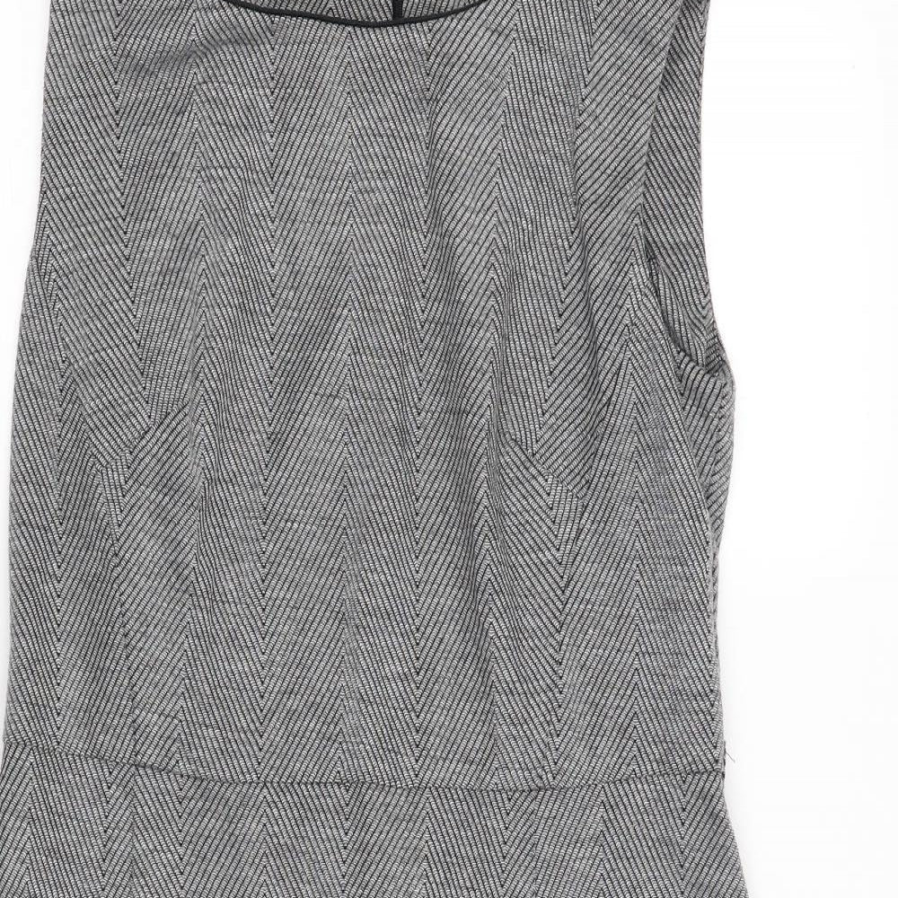 TU Womens Grey Striped  Tank Dress  Size 12