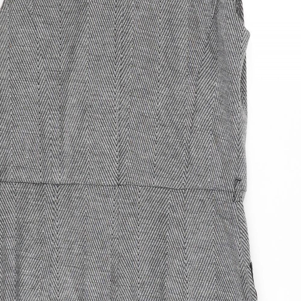 TU Womens Grey Striped  Tank Dress  Size 12