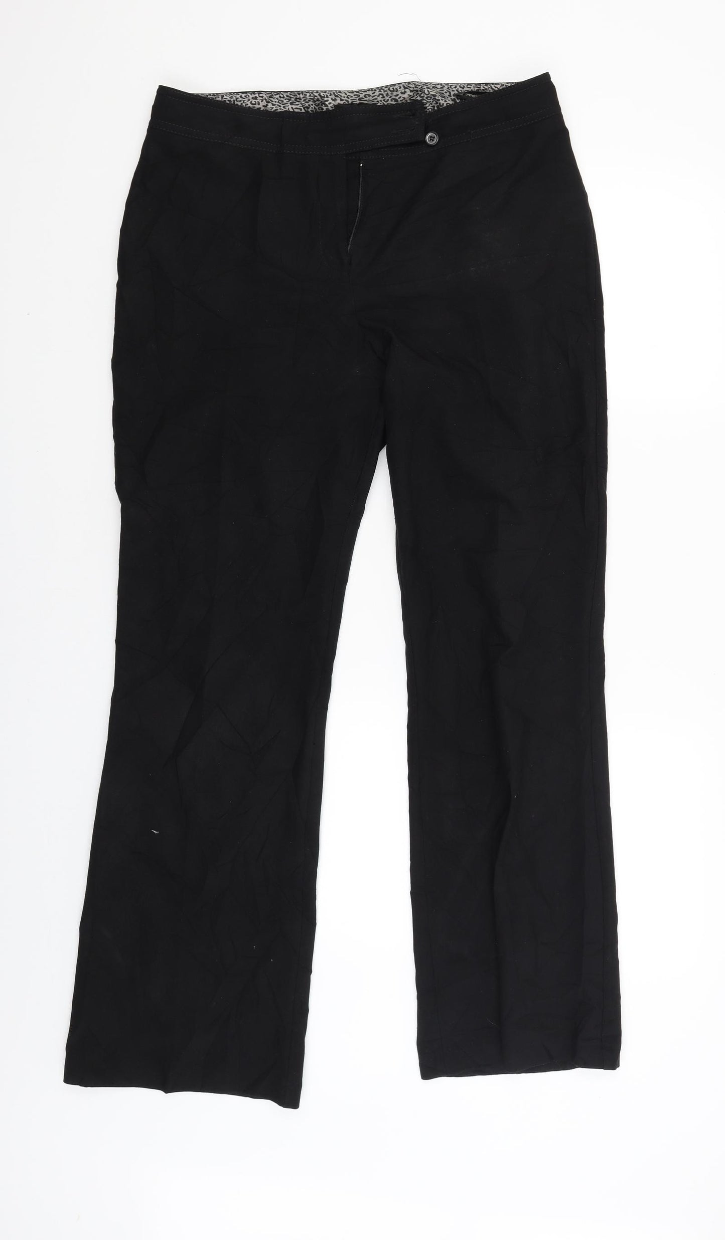 M&Co Womens Black   Trousers  Size 12 L31 in