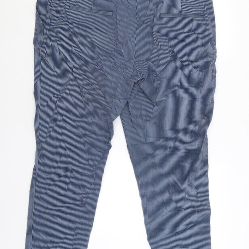 M&S Womens Blue Striped  Jegging Trousers Size 20 L27 in