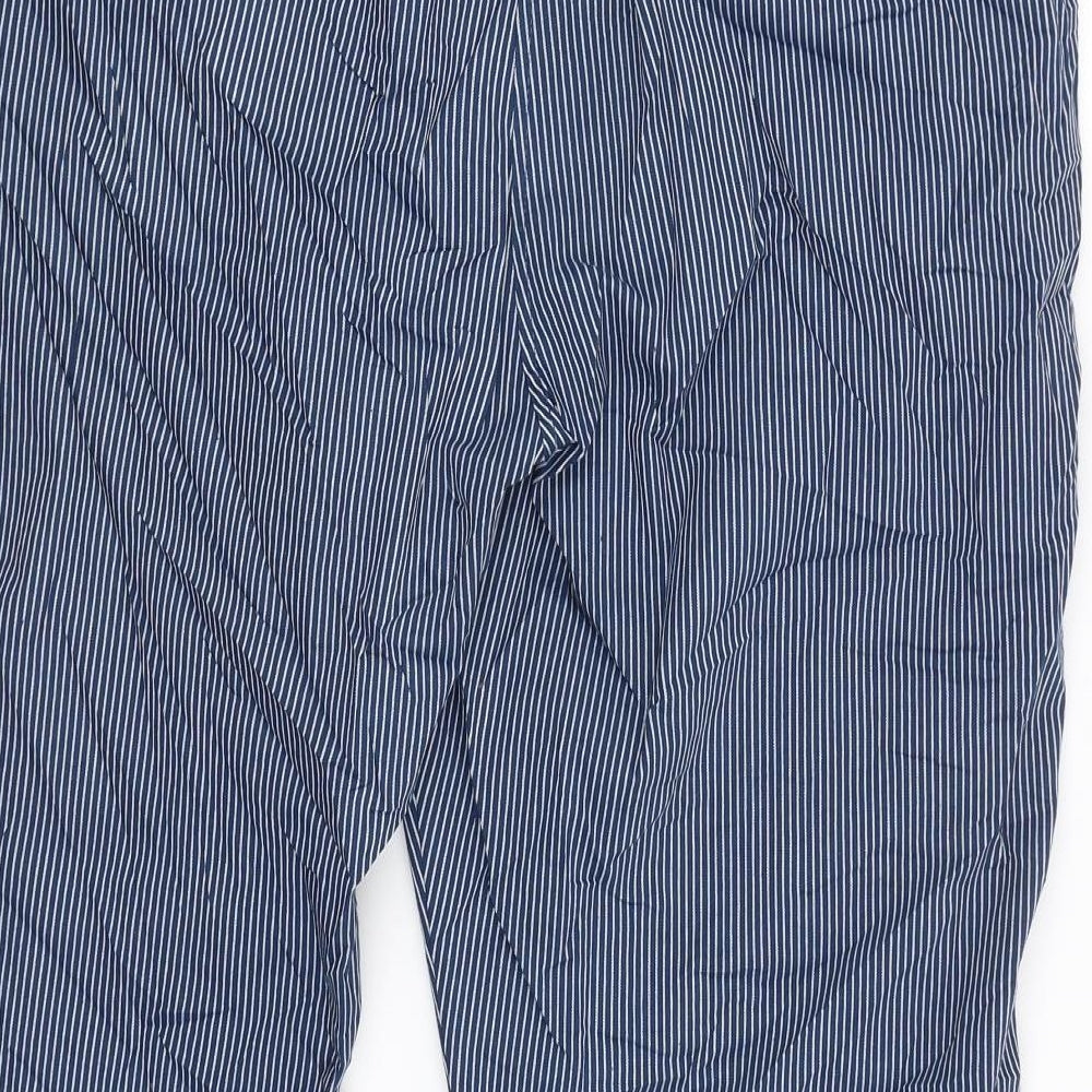 M&S Womens Blue Striped  Jegging Trousers Size 20 L27 in