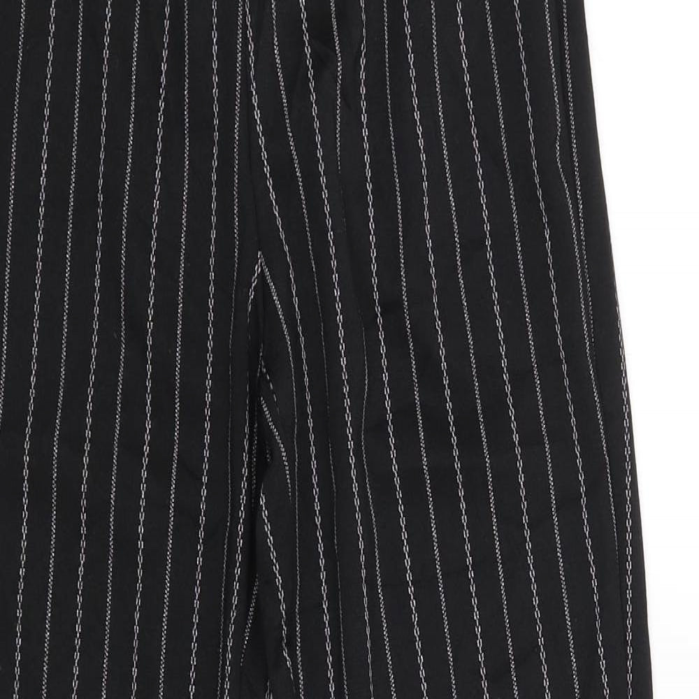 Innocence Womens Black Striped  Jegging Trousers Size 8 L28 in