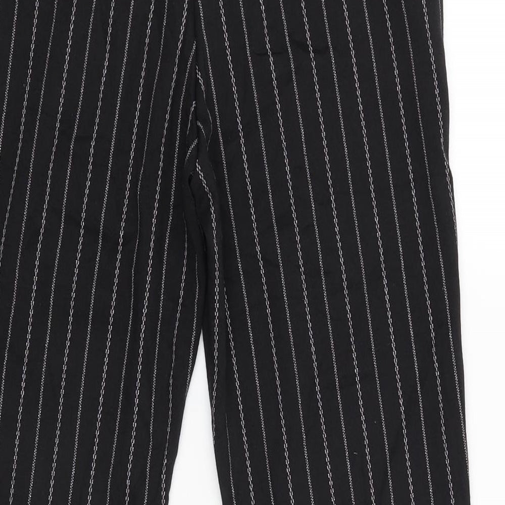 Innocence Womens Black Striped  Jegging Trousers Size 8 L28 in