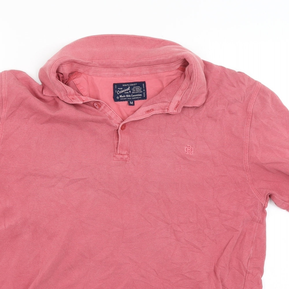 South Coast Mens Pink    T-Shirt Size M