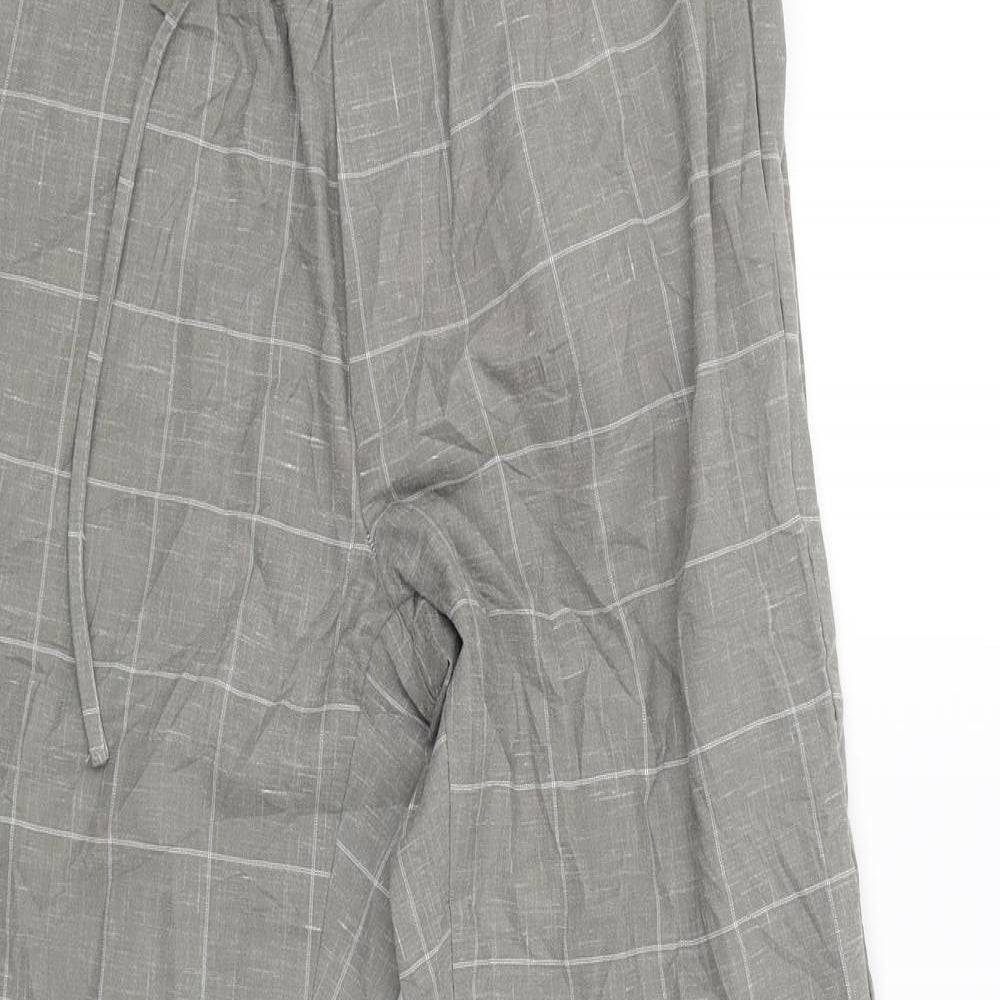 Topman Mens Grey Check  Jogger Trousers Size 28 L24 in