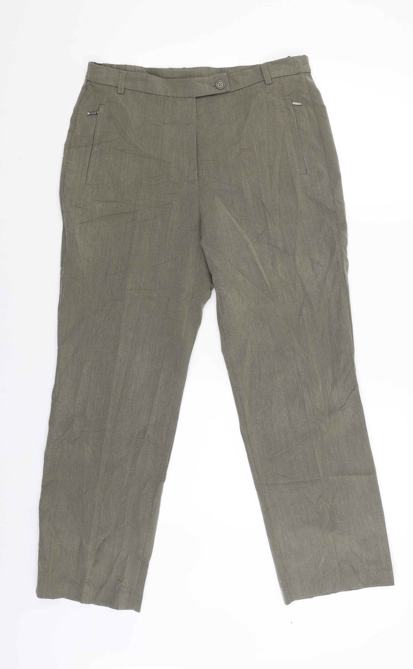 M&S Womens Beige   Capri Trousers Size 12 L28 in