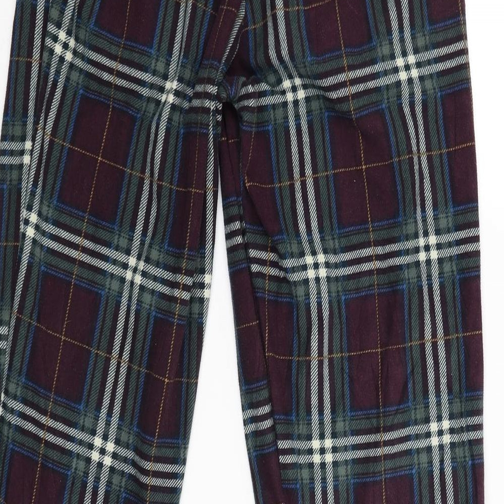 NEXT Womens Red Check  Jogger Trousers Size S L29 in