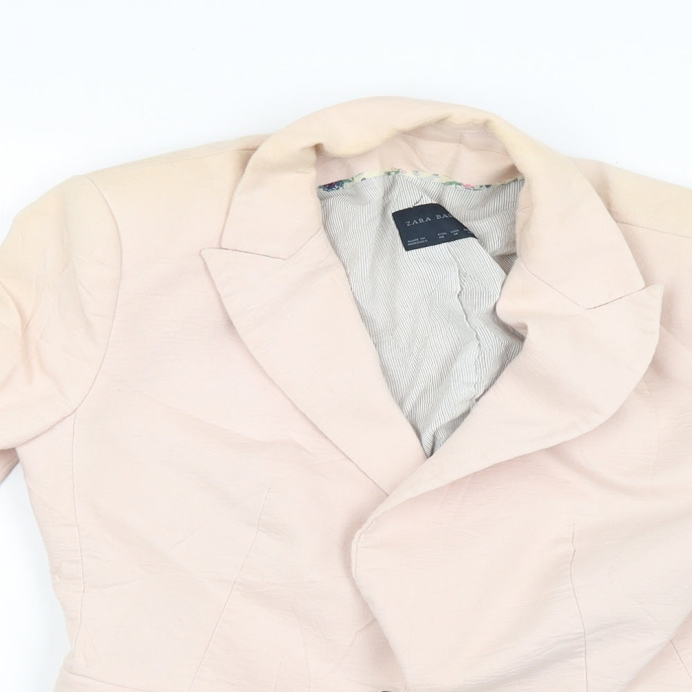 Zara Basic Womens Pink   Jacket Blazer Size L