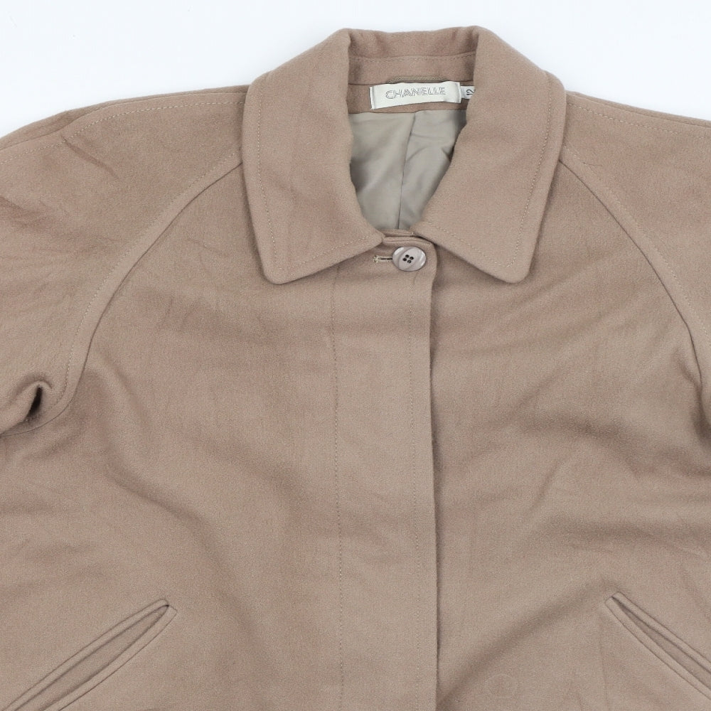 Chanelle Womens Beige   Jacket Coat Size 12