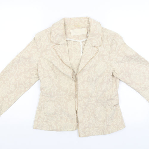 Schumacher Womens Beige Fair Isle  Jacket  Size M