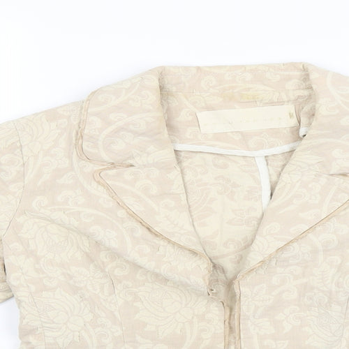 Schumacher Womens Beige Fair Isle  Jacket  Size M