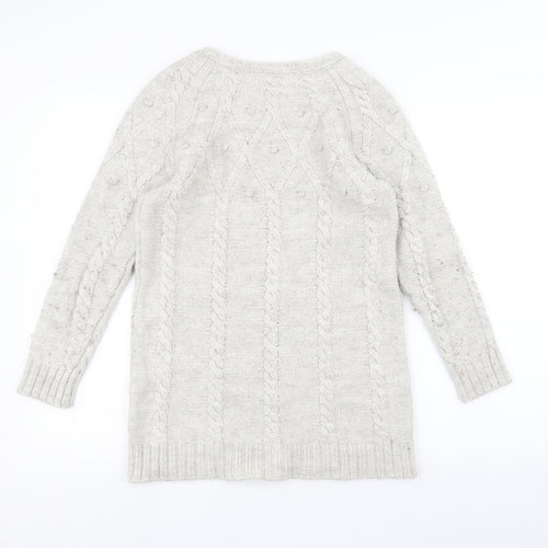 Marks and Spencer Womens White   Pullover Jumper Size 14