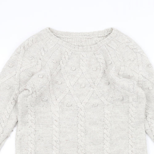 Marks and Spencer Womens White   Pullover Jumper Size 14