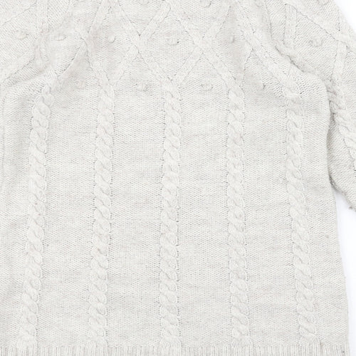 Marks and Spencer Womens White   Pullover Jumper Size 14