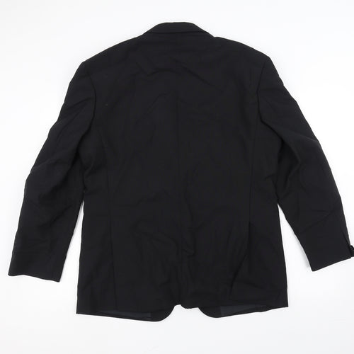James Barry Mens Black   Jacket Suit Jacket Size 36