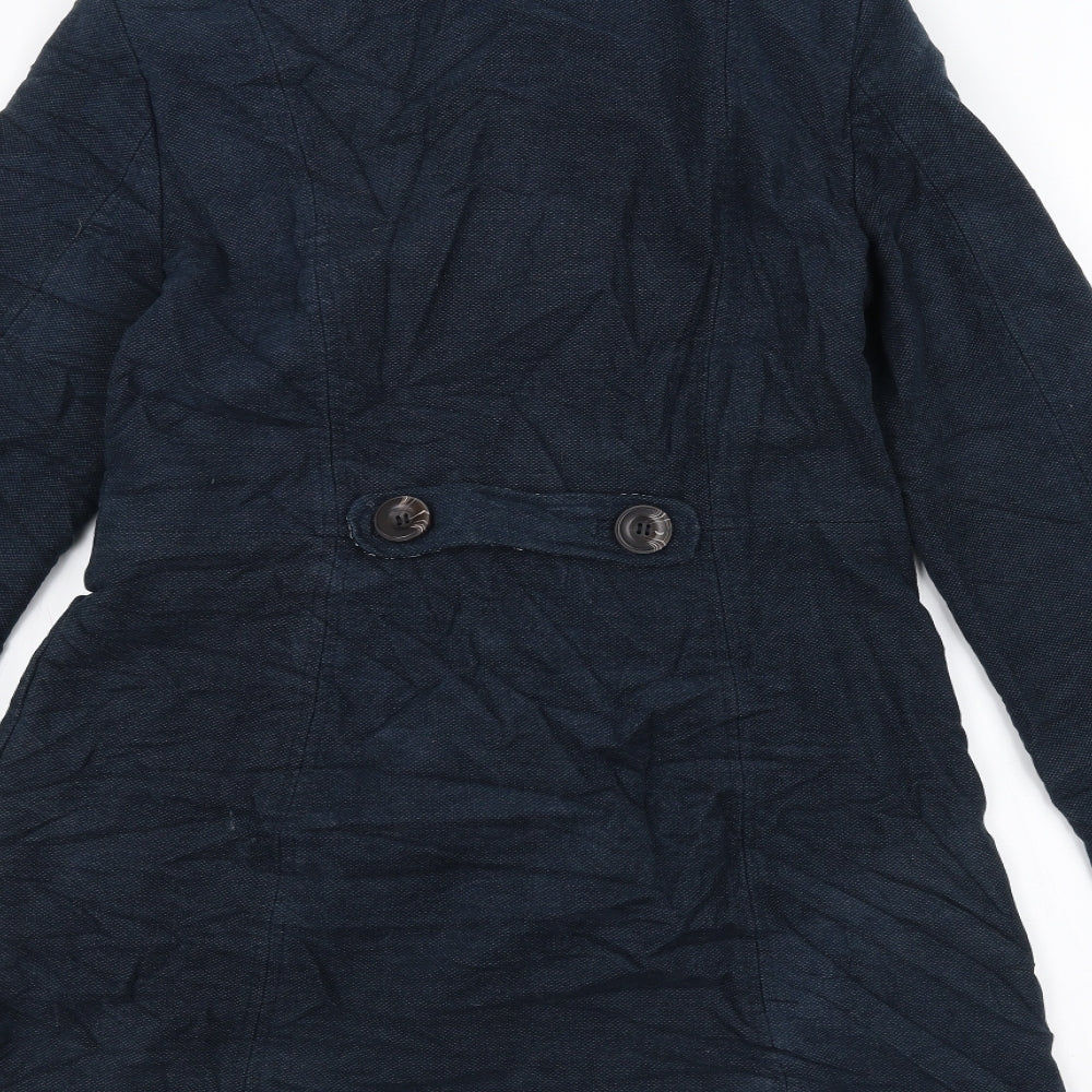 White Stuff Womens Blue   Overcoat Coat Size 8