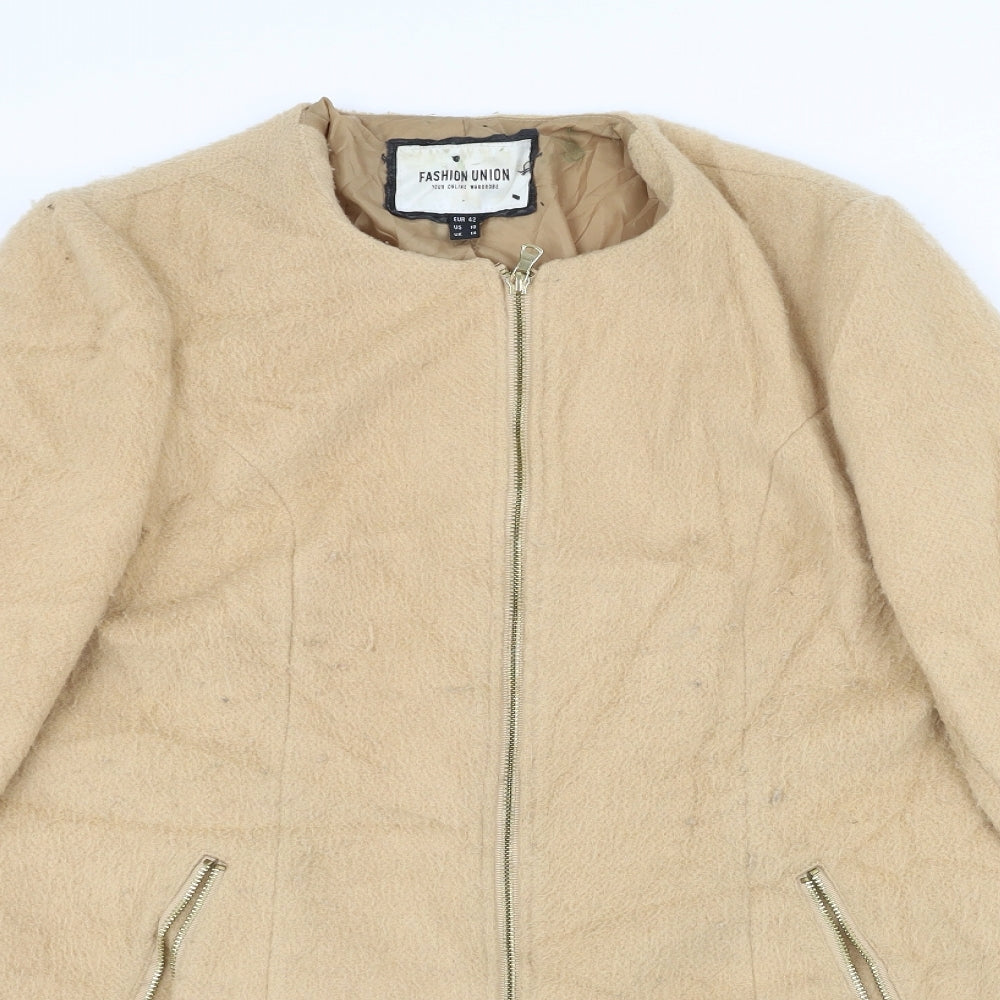 Fashion Union Womens Beige   Jacket  Size 14