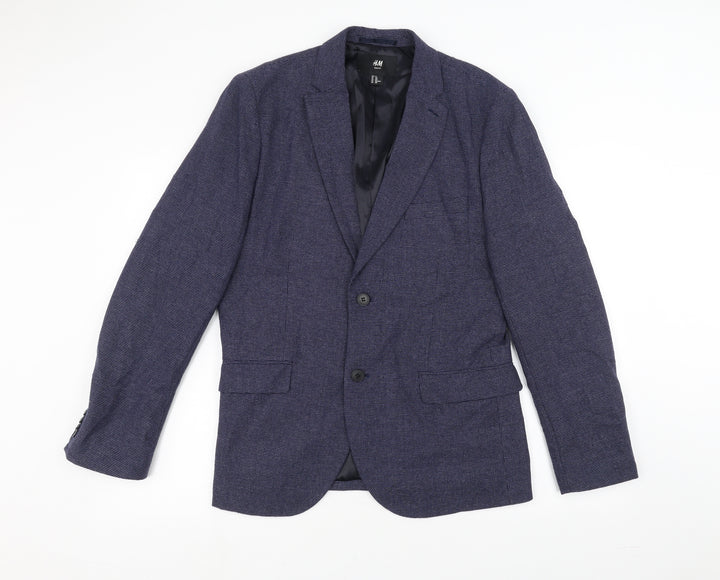 H&M Mens Blue   Jacket Suit Jacket Size 42