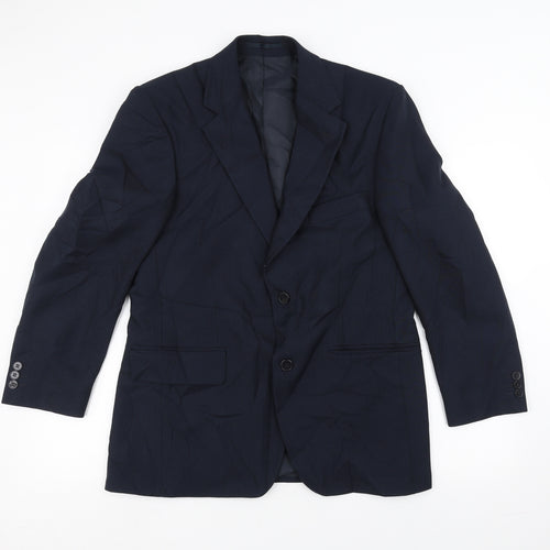Pinstripe Mens Blue   Jacket Suit Jacket Size 38