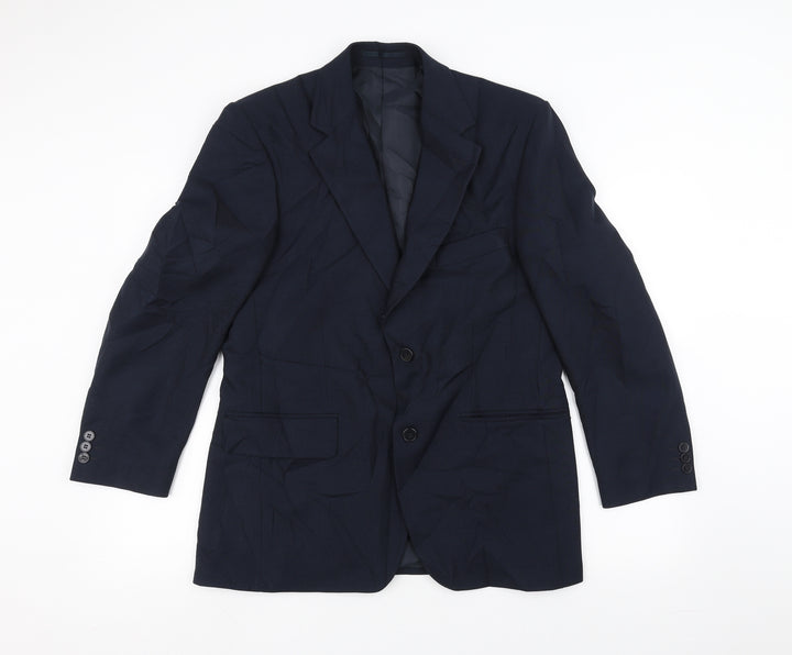 Pinstripe Mens Blue   Jacket Suit Jacket Size 38