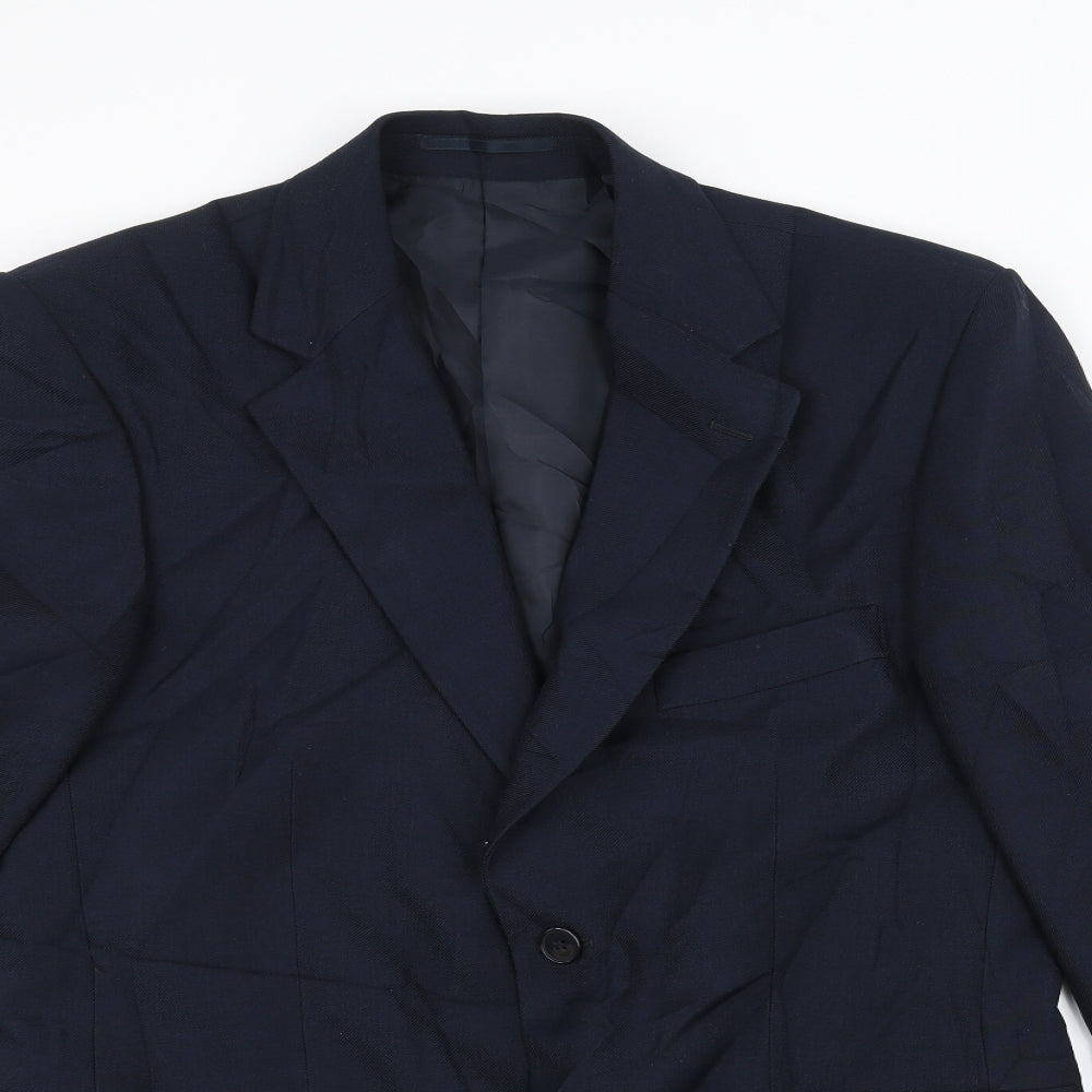 Pinstripe Mens Blue   Jacket Suit Jacket Size 38