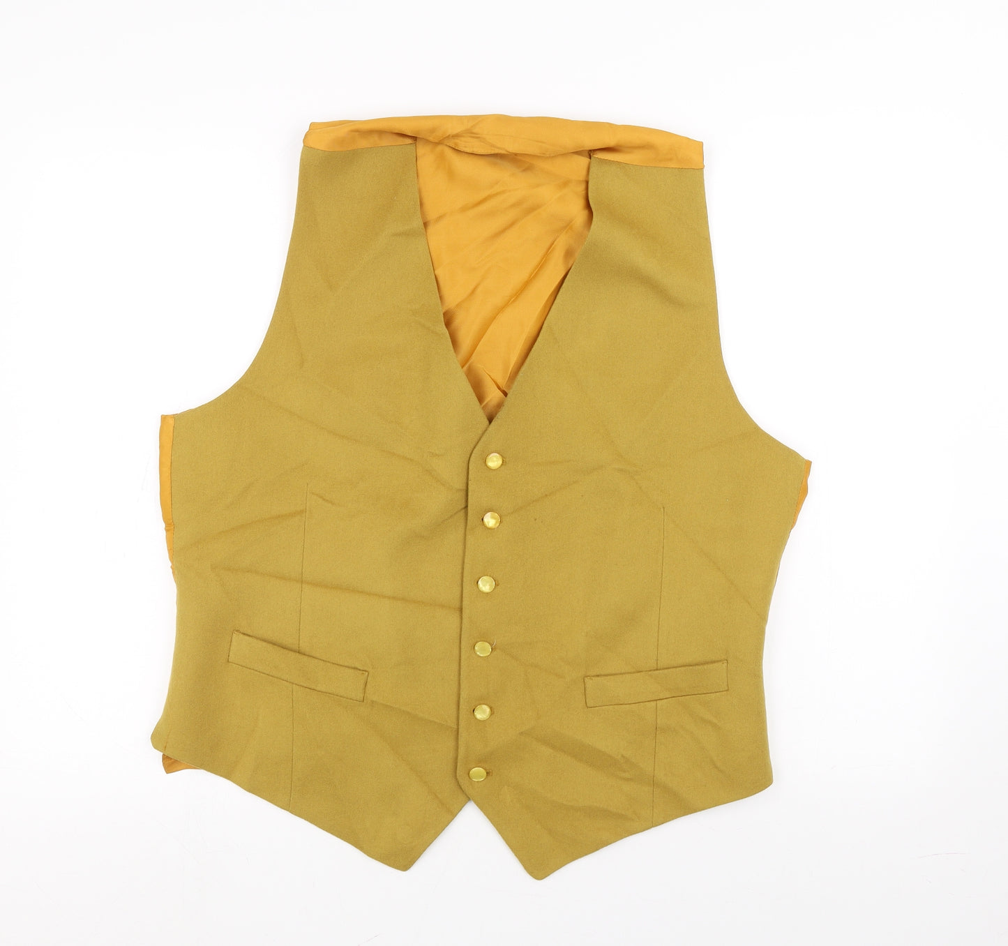 Preworn Mens Yellow   Jacket Suit Waistcoat Size 42