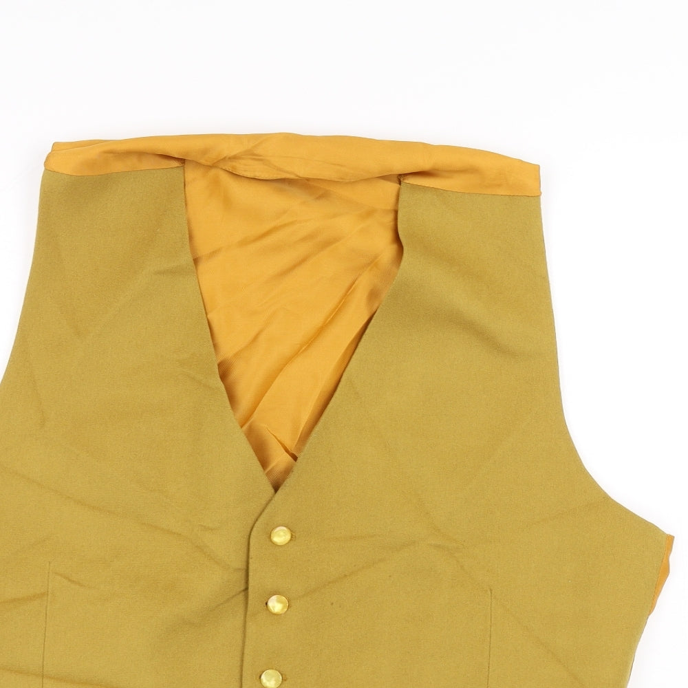 Preworn Mens Yellow   Jacket Suit Waistcoat Size 42