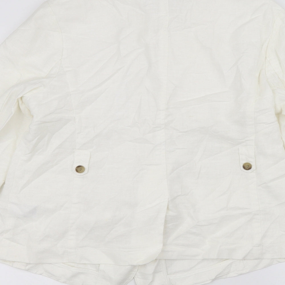 Lands' End Womens White   Jacket  Size M