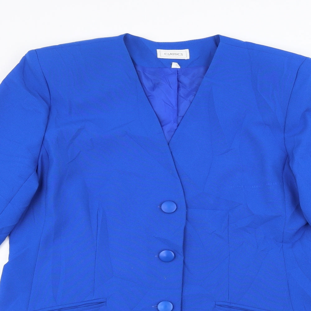 Classics Womens Blue   Jacket  Size 14