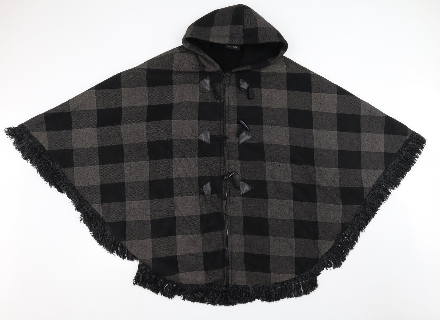 femini Womens Black   Jacket Poncho Size M