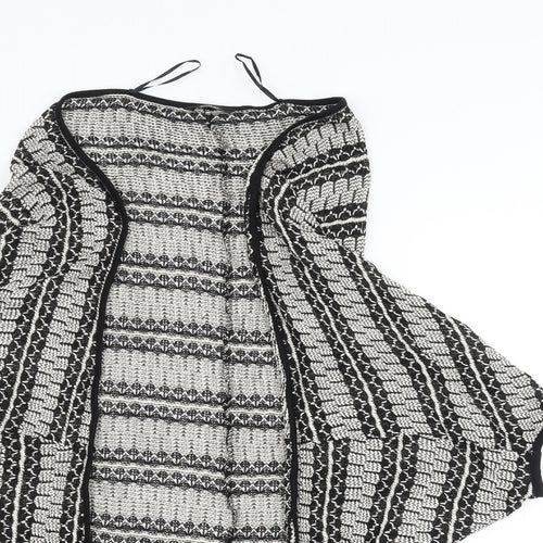 George Womens White Striped  Cardigan Jumper Size 16