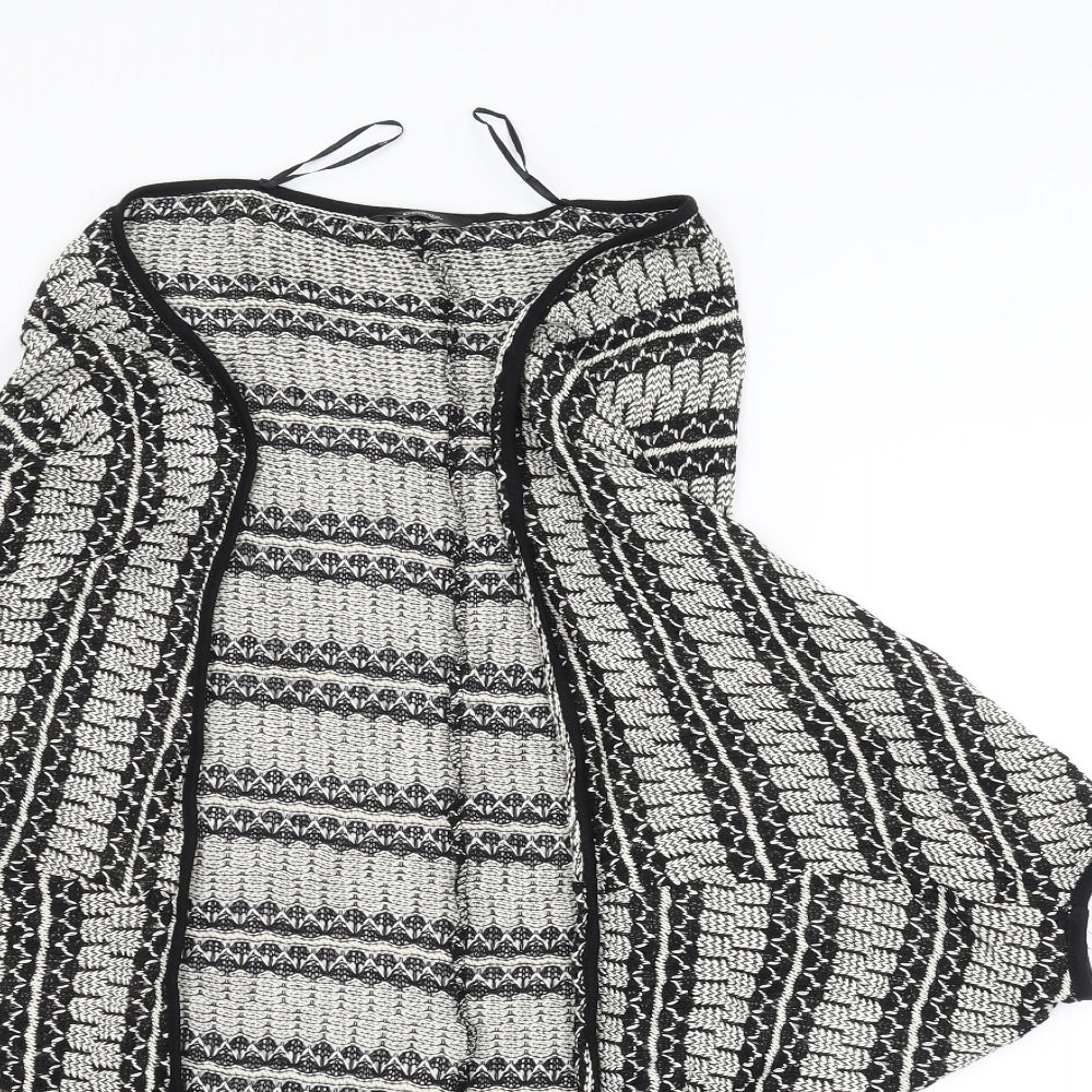 George Womens White Striped  Cardigan Jumper Size 16