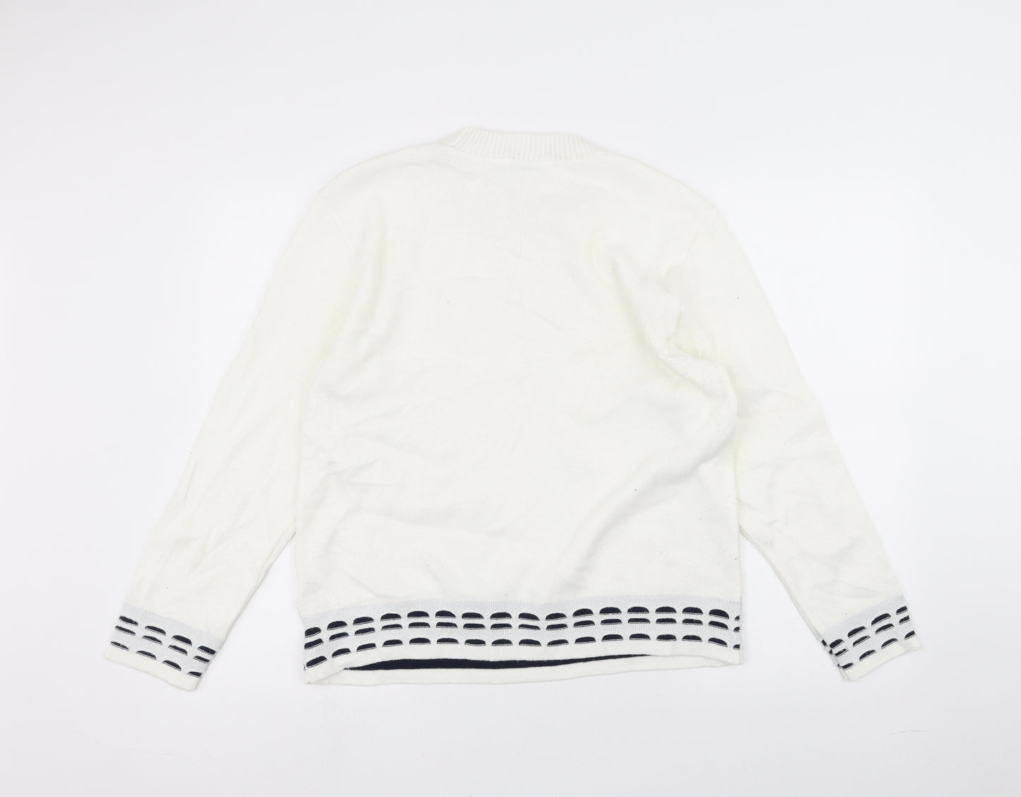 Lizzi Womens White   Pullover Jumper Size M