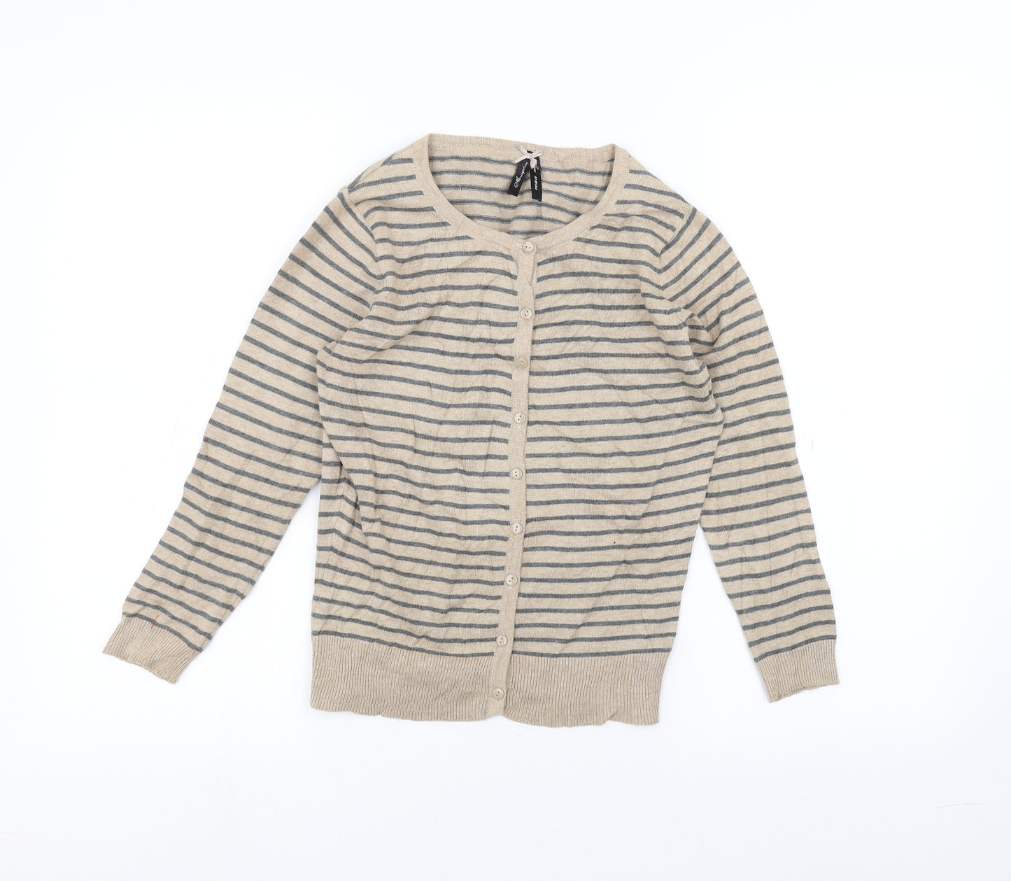 Atmosphere Womens Brown Striped  Cardigan Jumper Size 8