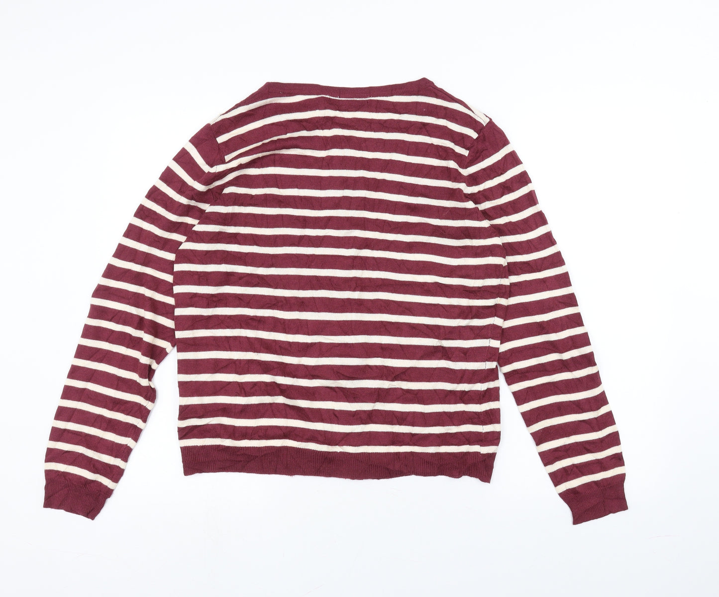 Atmosphere Womens Red Striped  Cardigan Jumper Size 18
