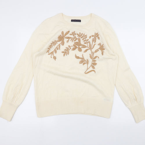 Marks and Spencer Womens White   Pullover Jumper Size 12